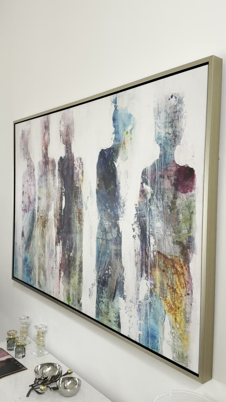 Custom float-framed canvas artwork